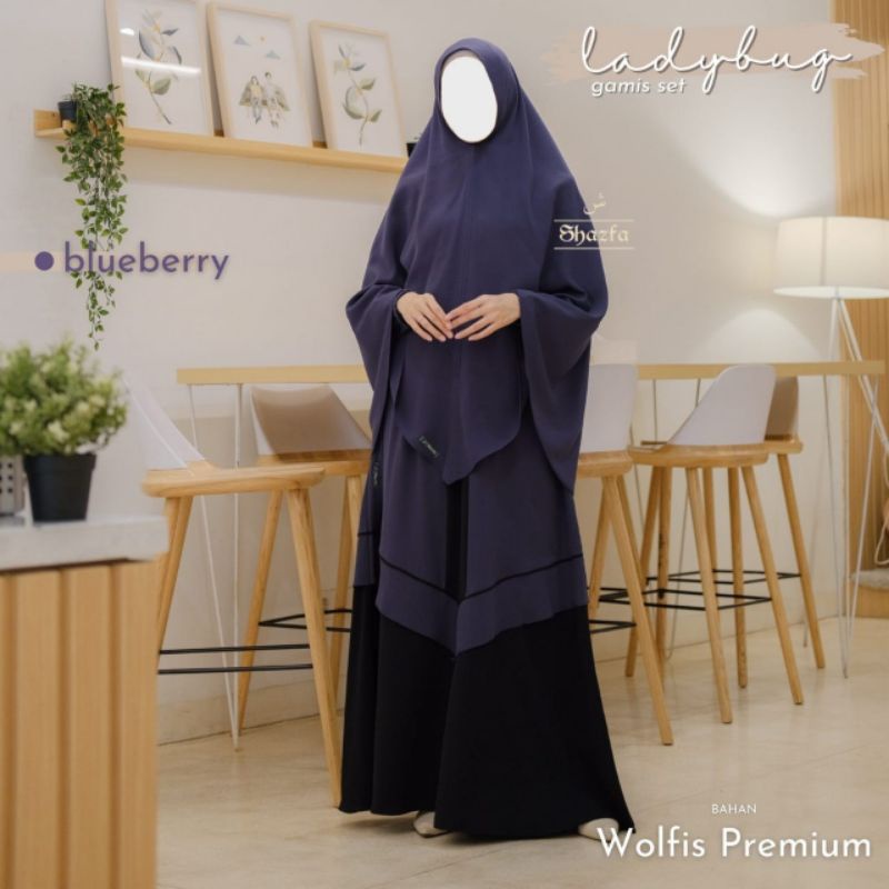 Gamis Set Khimar Ladybug Syari Original Shazfa