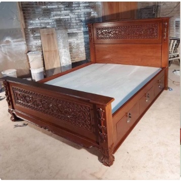 Tempat tidur minimalis ukiran jati, Tempat tidur berkualitas.