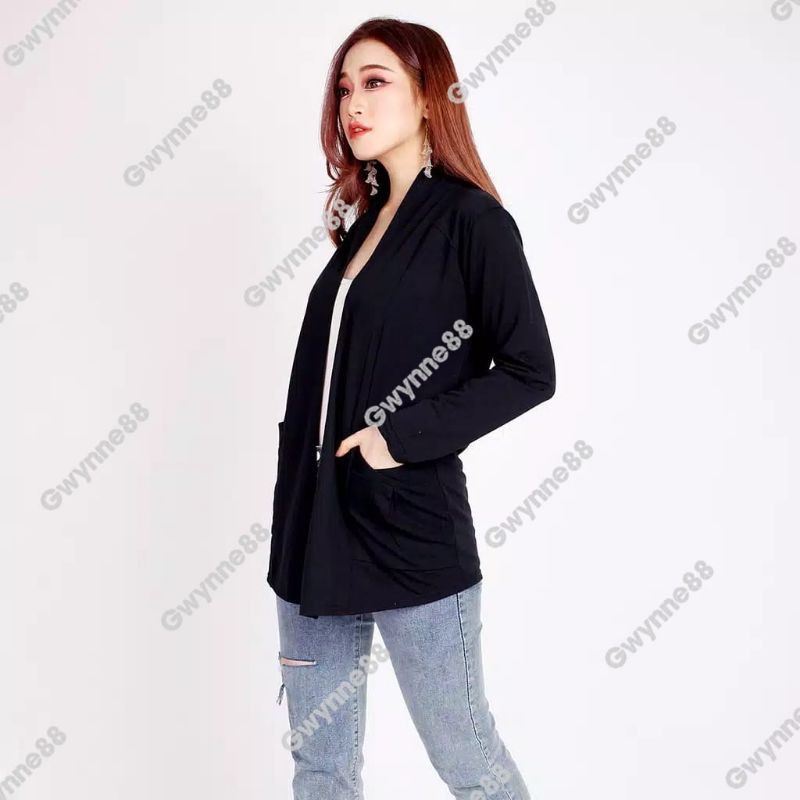 Fashion Atasan Wanita Outerwear Cardigan Kaos Babyterry - Gwynne88