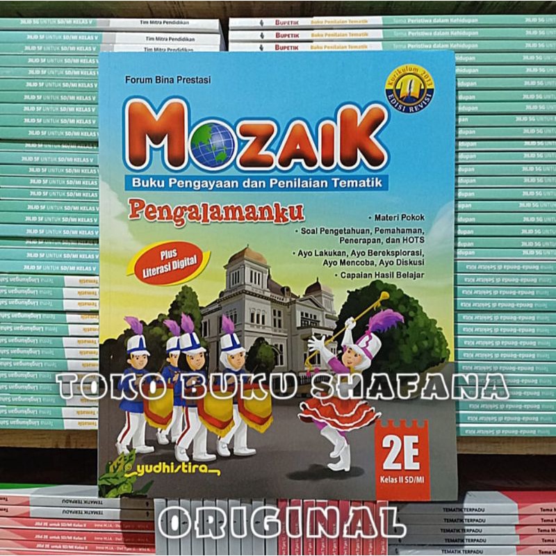 Paket 4 Buku Mozaik 2E 2F 2G 2H Yudhistira Kelas 2 SD K13 Revisi - Pengayaan &amp; Penilaian Tematik