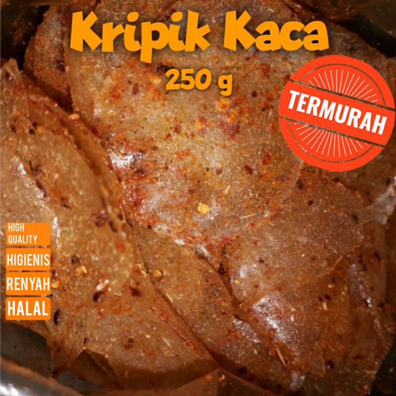 

250gram kripca / keripik kaca pedas daun jeruk / kripik kaca