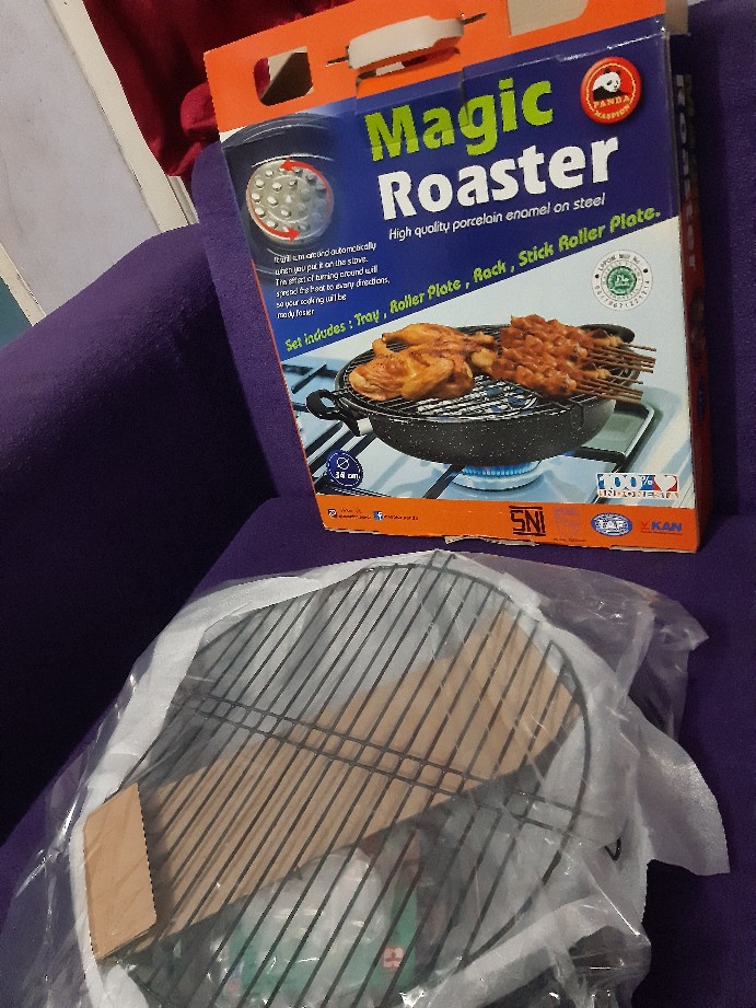 Maspion 34 Cm Magic Roaster Alat Pemanggang Sate, Ayam, Sosis Dll