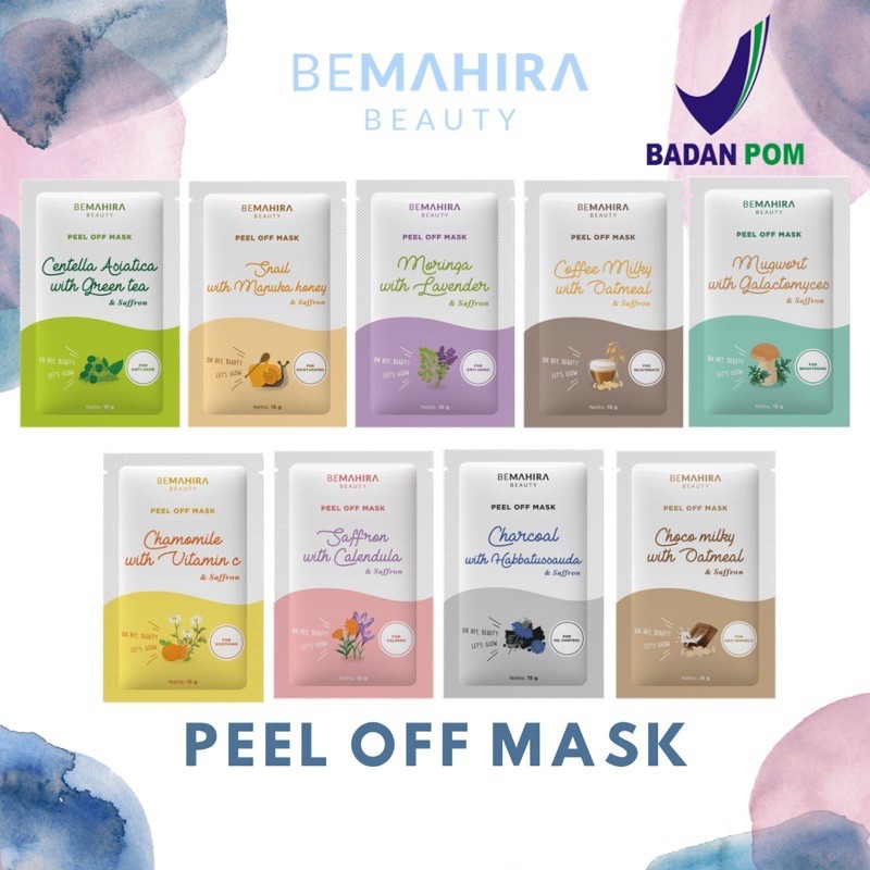 PEEL OFF BEMAHIRA 15GR BPOM / PEEL OFF MASK BEMAHIRA SAFFRON