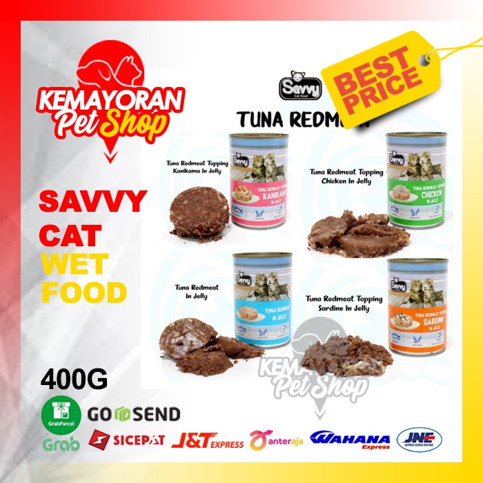 Makanan Kucing SAVVY CAT 400g WET FOOD