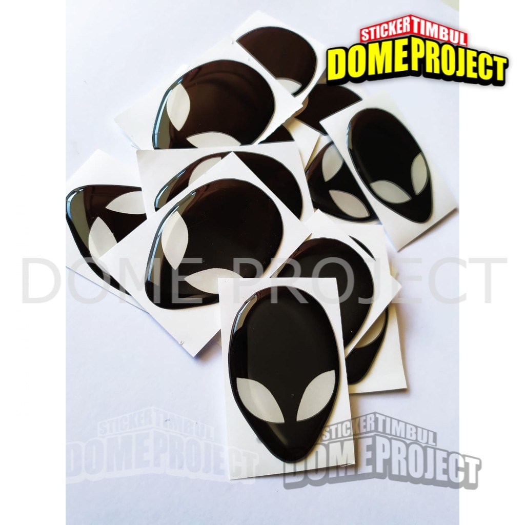 STIKER MOTOR ALIENWARE HEAD STIKER RESIN TIMBUL AKSESORIES PC GAMING STIKER RESIN LENTUR