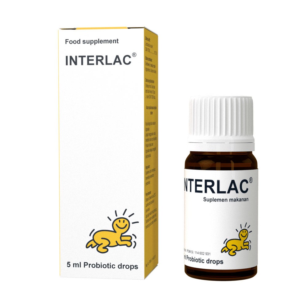 Interlac drop Probiotik untuk anak 0-3 tahun (kemasan drop 5ml)