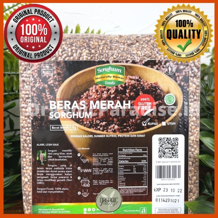 Beras Sorghum Merah 1 Kg / Beras Merah Sorgum 1 Kg