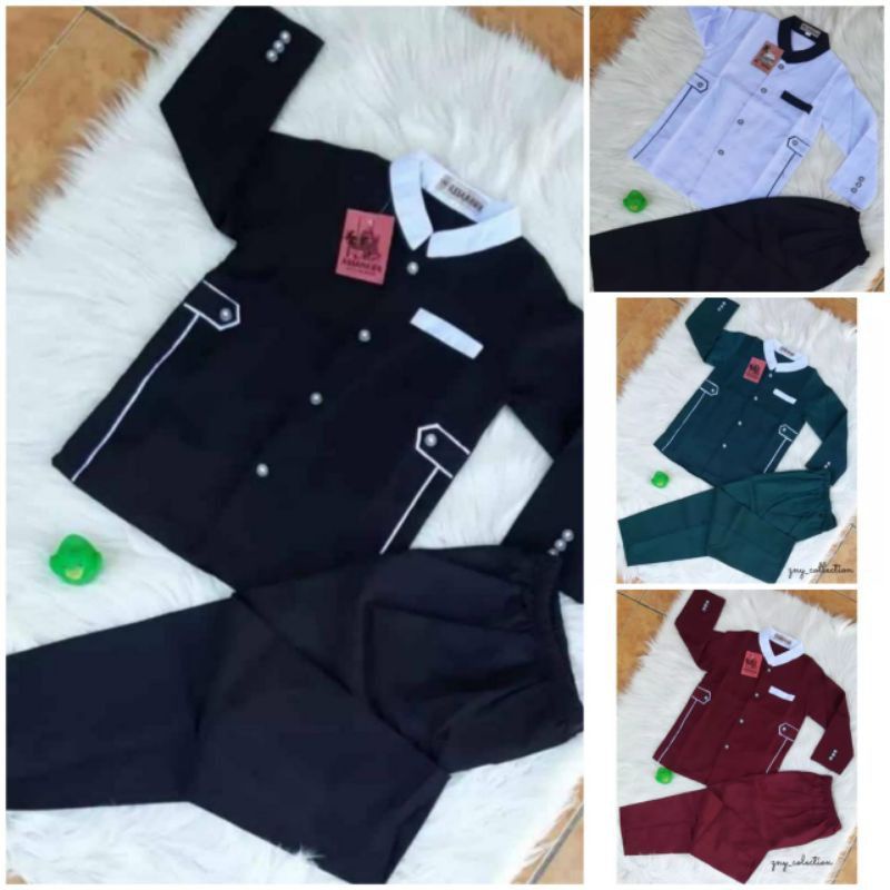 pakaian muslim anak laki laki (Baju Koko anak laki laki setelan) Setelan jazko anak