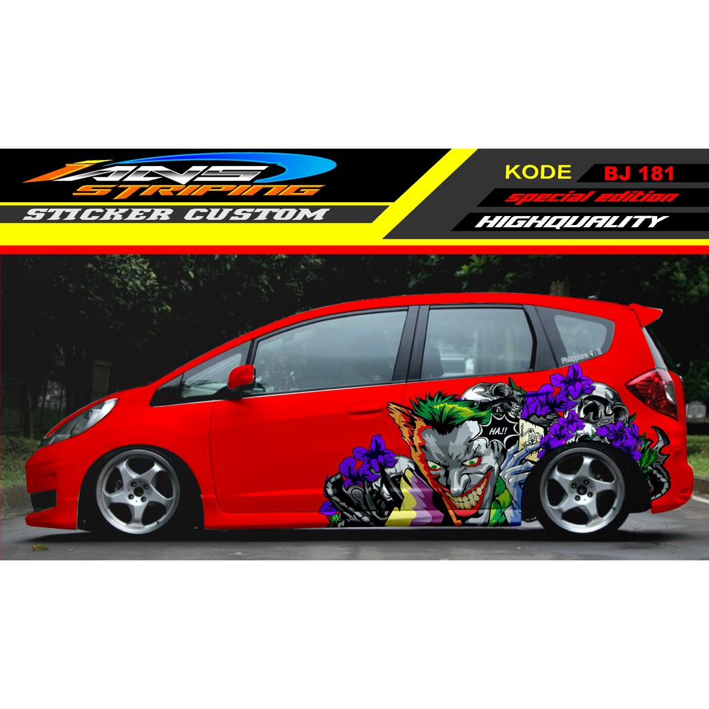 STICKER VARIASI MOBIL HONDA JAZZ JOKER