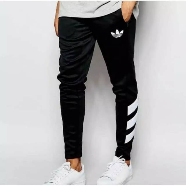 Celana jogger pria training sweatpants adidas jogger  strip bottom pants sport