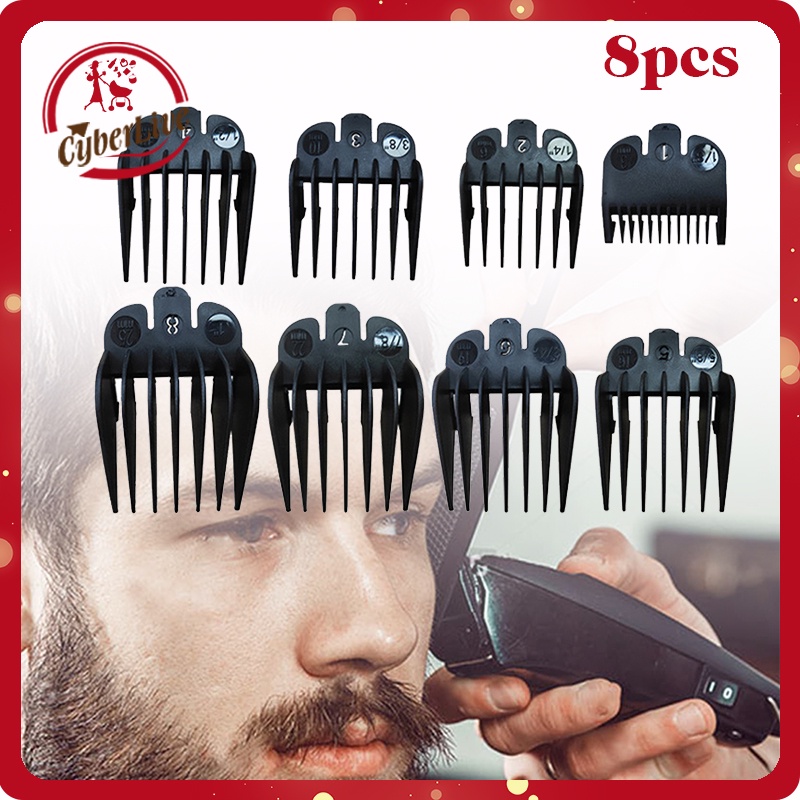 8pcs Sepatu Clipper 0 5 Dan 1 5 Sepatu Mesin Cukur Sisir Sepatu Hair Clipper Guard Comb Tukang Cukur