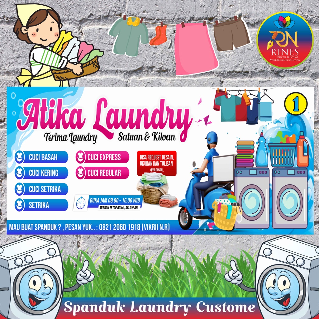 Spanduk Laundry Custom