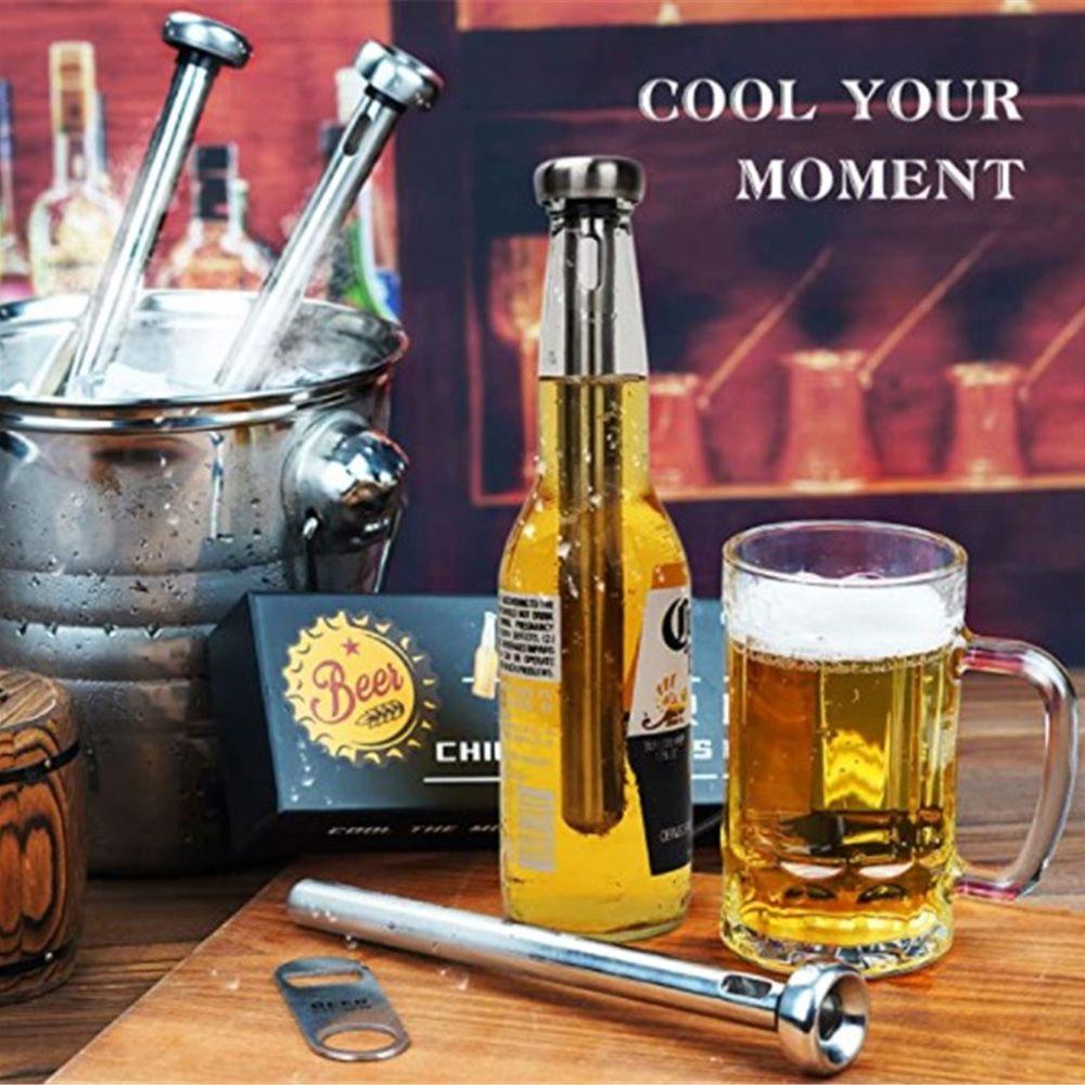 Solighter Beer Chiller Pesta Stainless Steel Cepat Dingin Es Anggur Stik