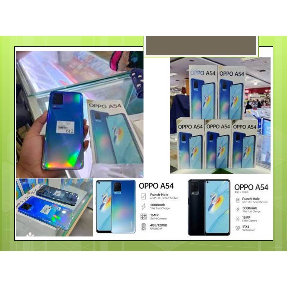 OPPO A54 4G RAM 4GB ROM 128GB OPPO A54 4 128GB GARANSI RESMI 4 GB 128 GB BAGUS MURAH KEREN