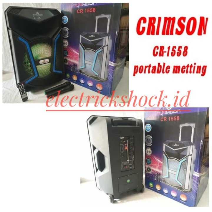 Speaker Portable Wireless Crimson CR 1558 Original 15 inch Bluetooth
