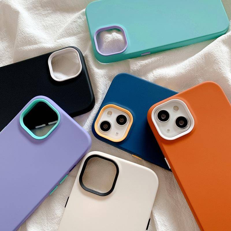 3 in 1 Soft Case Pelindung Lensa Bahan Silikon Untuk iPhone 13 12 11 Pro MAX X XS MAX XR SE 2022 2020 7 8 Plus