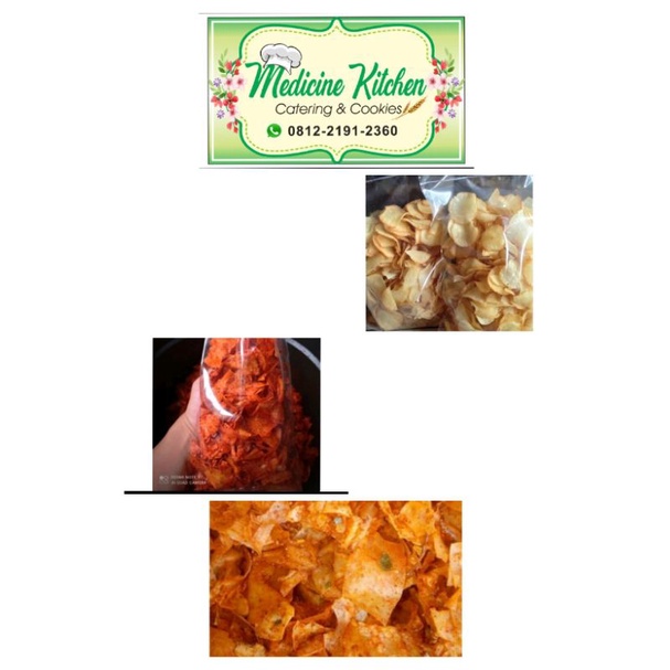 

keripik Singkong Original, Pedas, Balado Medicine kitchen 250gram