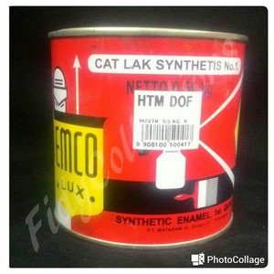  CAT  MINYAK CAT  KAYU BESI  EMCO  HITAM DOFF 500GRAM 