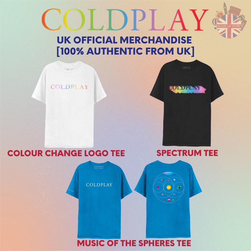 T-Shirts/Kaos Official Coldplay UK Merchandise[100% Original from UK]