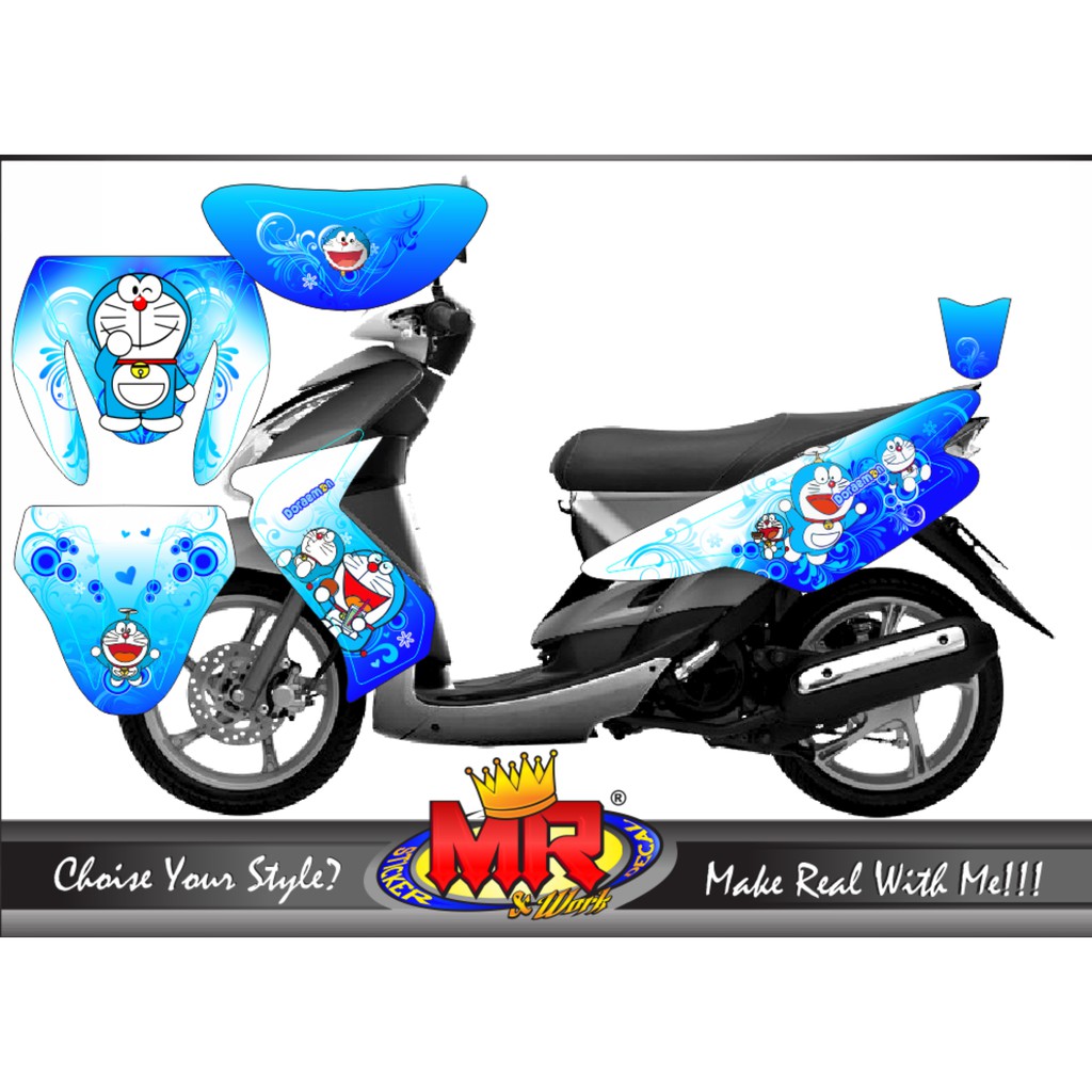 Jual Stiker Motor Decal Mio Soul Fullbody Motif Doraemon Biru Lucu Premium Decal Tebal Terkeren Indonesia Shopee Indonesia