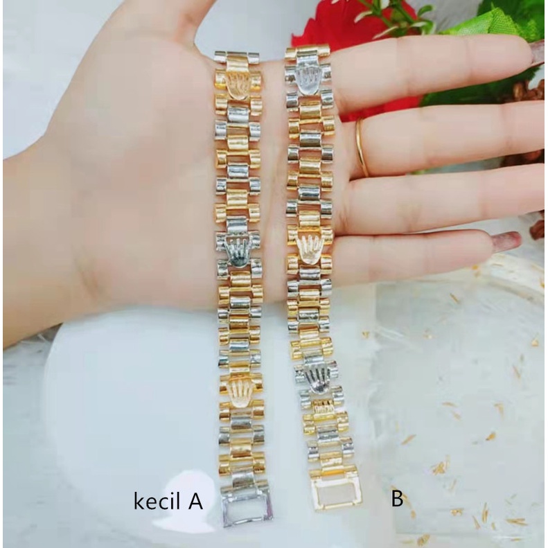 Gelang Xuping Lapis Emas Perhiasan Fashion(besar15mm dan kecil12mm)