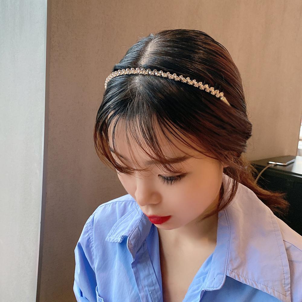 Nickolas1 Bando Manik-Manik Kristal Manis Korea Wanita Fashion Gadis Dengan Gigi Hair Band