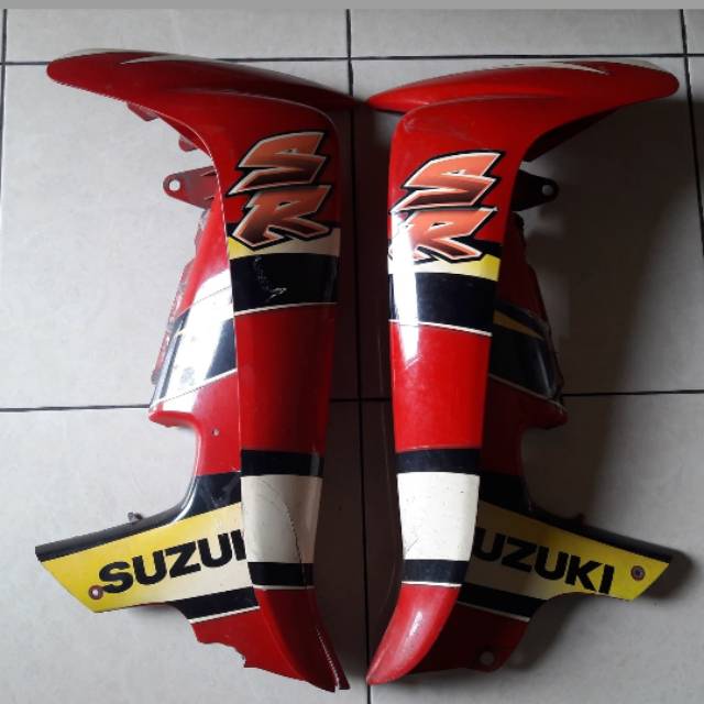 Cover Sayap Suzuki Smash 110cc = Smash Lama Merah Plush Stripping