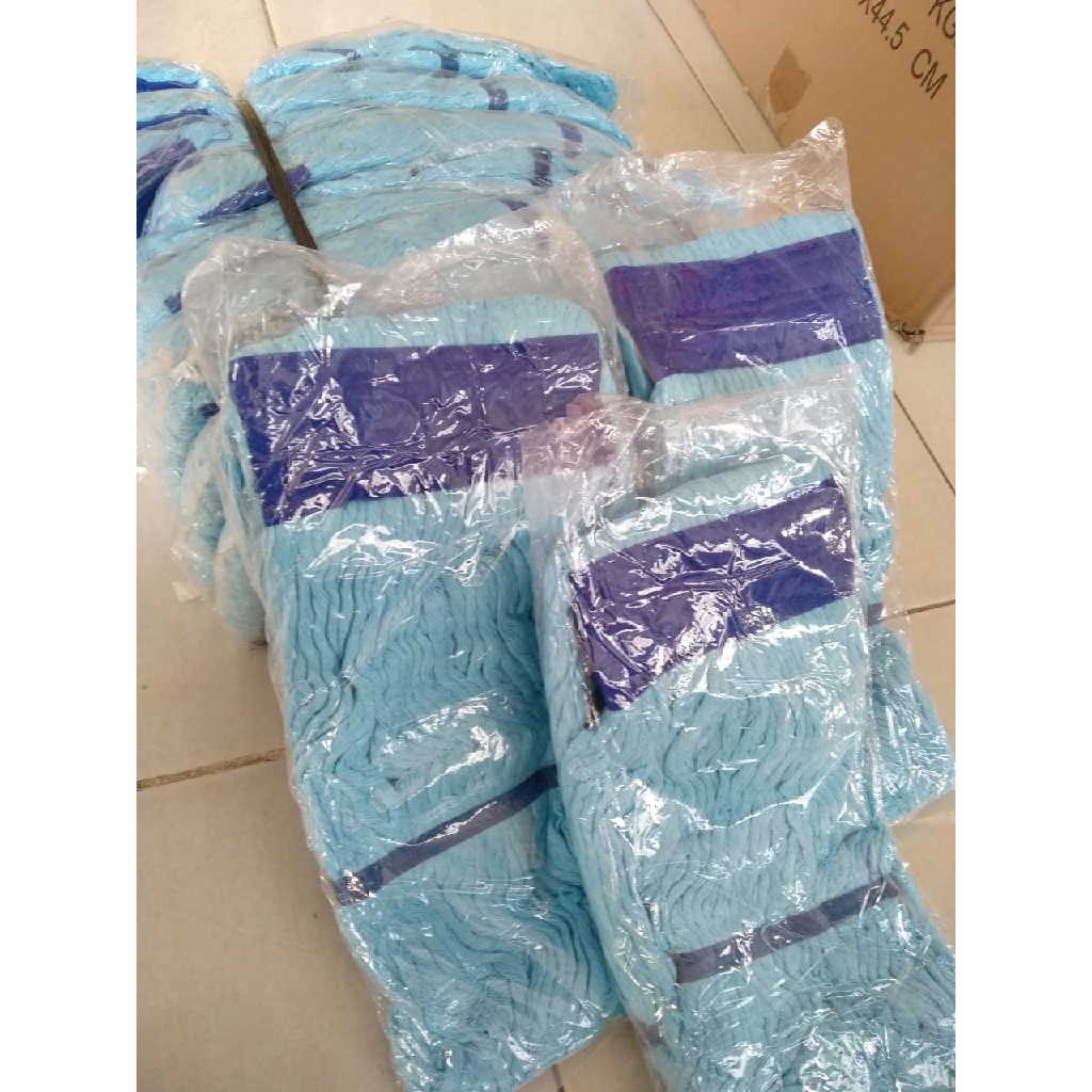 Kain Mop super Coating Biru Muda