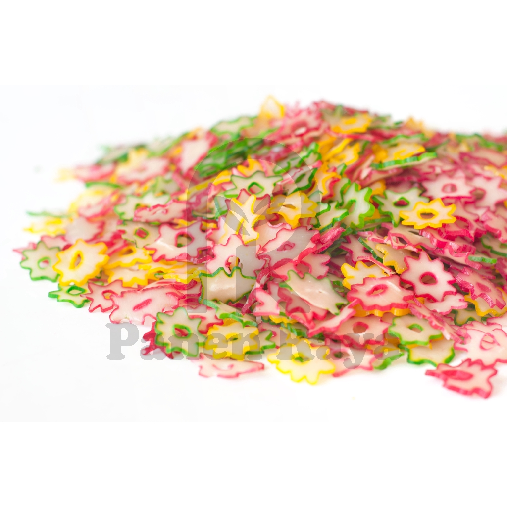 

Krupuk Bintang Warna Warni Rasa Bawang 500gr Kerupuk Seblak Mentah