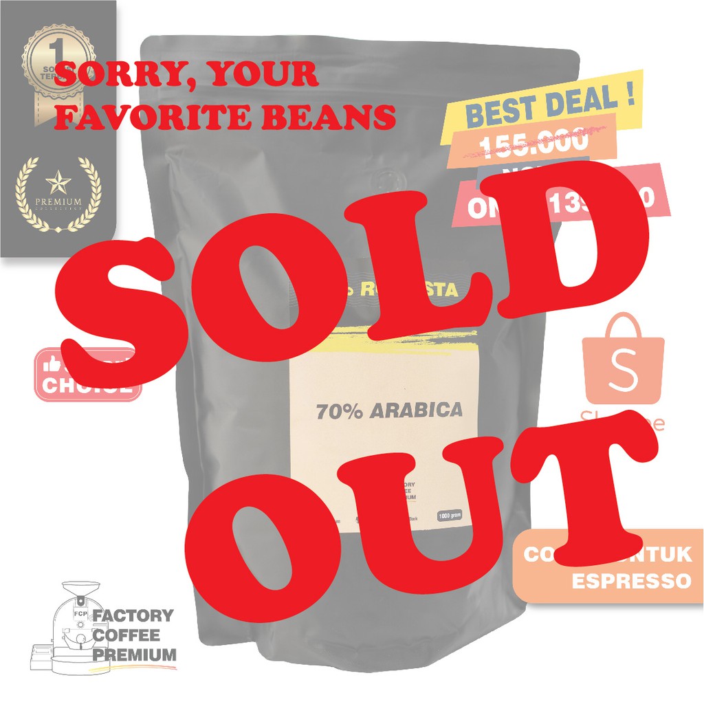 

(BEST SELLER) Biji Kopi Blend 70/30 Kopi Susu Premium Harga Grosir 1 KG - Beans
