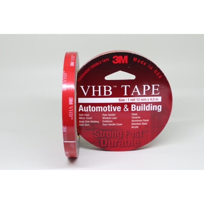 

PEREKAT-PENGIKAT- DOUBLE TAPE 3M VHB 12 MM X 4,5 M ORIGINAL / DOUBLE FOAM TAPE -PENGIKAT-PEREKAT.