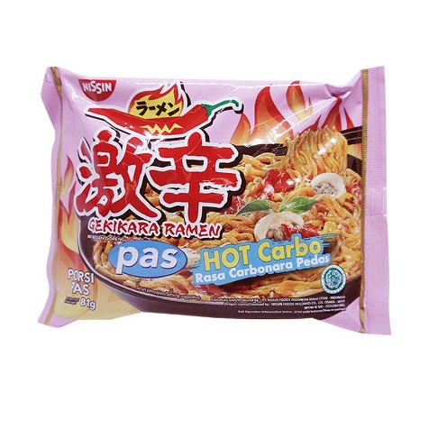 

NISSIN MIE GORENG INSTANT-GEKIKARA RAMEN PAS HOT CARBONARA 81 GRAM