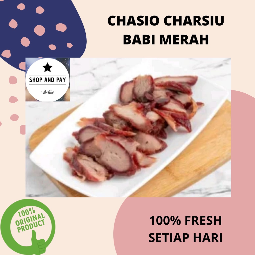 

Chasiu Charsiu Babi Merah 100 gram (1 Ons) FRESH 100%