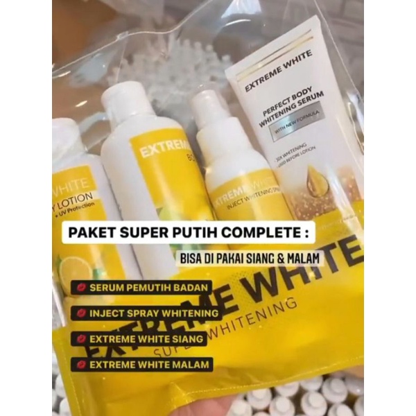 PAKET SUPER PUTIH COMPLETE | EXTREME WHITE | GLASSKIN | KOREAN WHITE | SUPERBELLA
