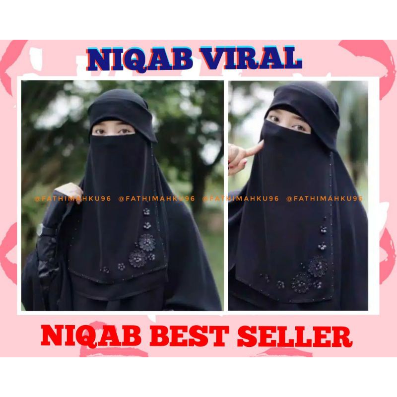 Bandana Cadar Poni Berlin /Cadar Mutiara/Niqob Terbaru cantik/Cadar murah/NIQAB VIRAL BEST SELLER