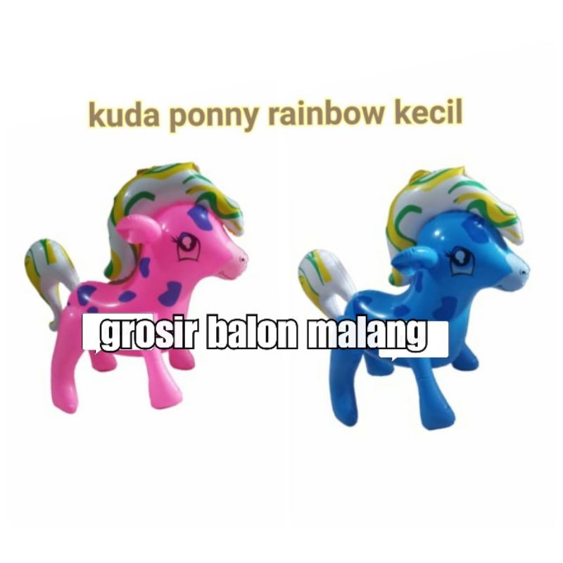 balon tiup tiupan mainan boneka kuda little pony kecil