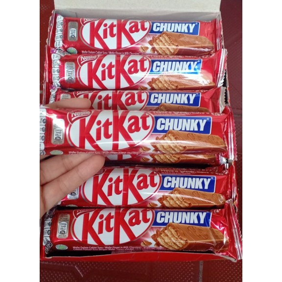 

agen distributor cemilan makanan ringan cokelat kit kat chunky bar 38gr murah