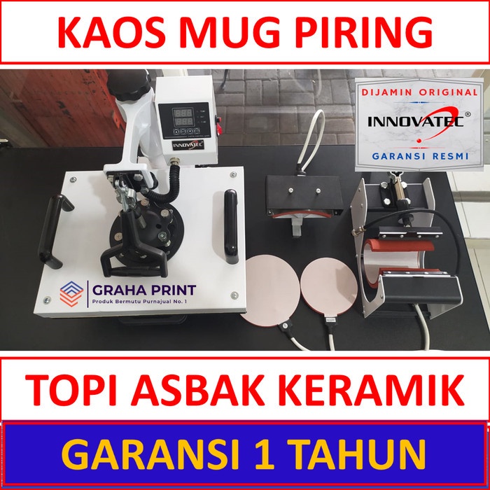 Innovatec Mesin Press Kaos 6in1 Standard INNOVATEC Alat Sablon Digital Combo All 6 in 1 - Mesin Heat