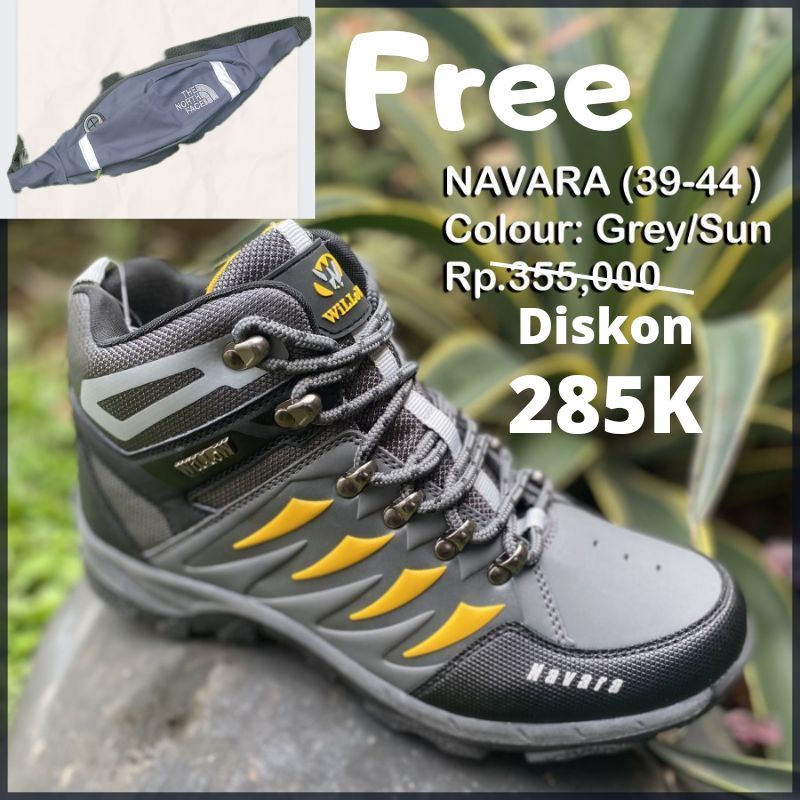 sepatu hacking /Gunung airprotec original/waterproof/willow/navara/COD/free waistbag