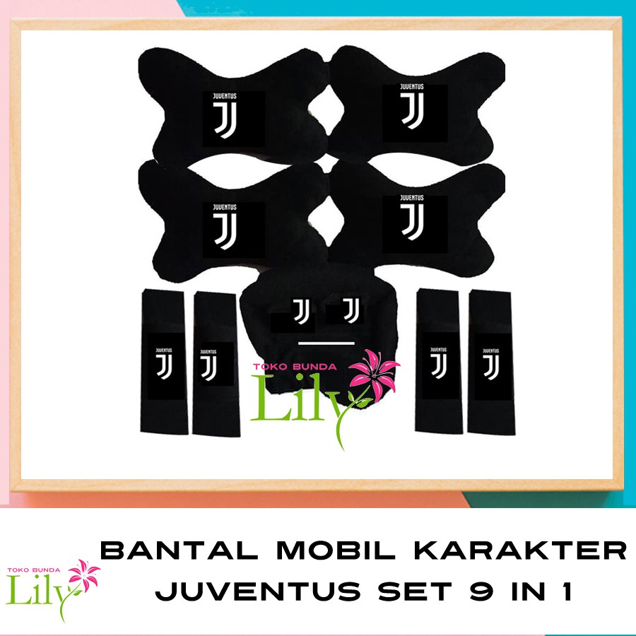 BANTAL MOBIL CLUB BOLA JUVENTUS SET 9 PCS