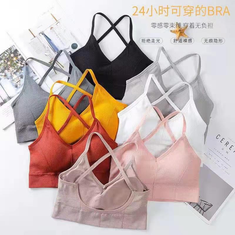 TBI Sport Bra Bralette Cross Strap Tali Silang Yoga Zumba Gym