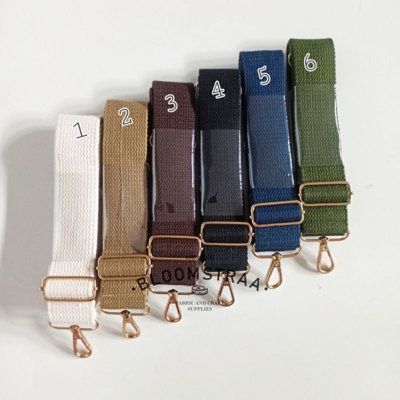 Bag Strap Cotton 38mm GOLD Tali Selempang Tas Bag Straps Besi EMAS