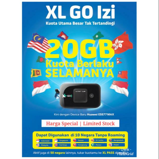 XL GO Izi | New Modem Huawei E5577 Max