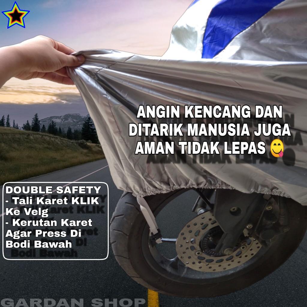 Sarung Motor AEROX 155 Silver BIRU Body Cover Aerox 155 PREMIUM