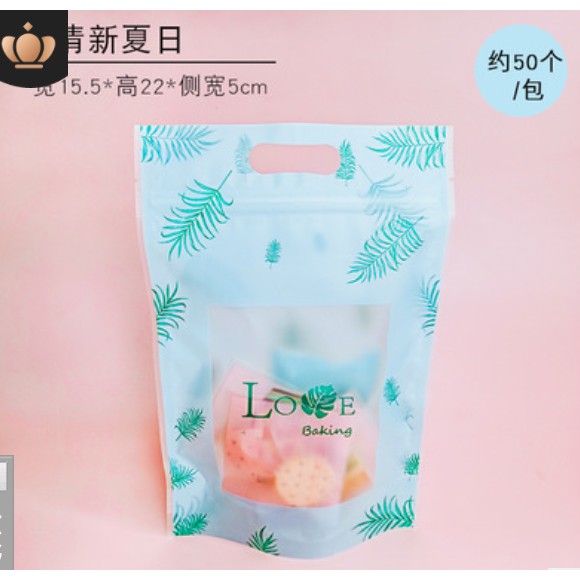 

Plastik Packaging Cookies Kue Permen Roti Zip Lock Summer Love 15x18