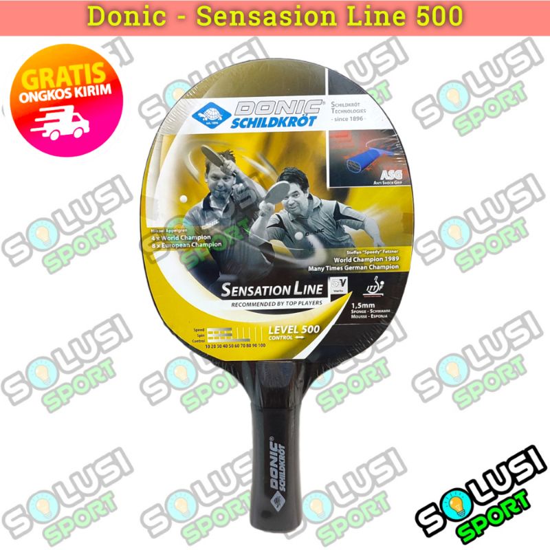 DONIC SENSATION LINE 500 Kuning Bet PingPong Tenis Meja Bat Original