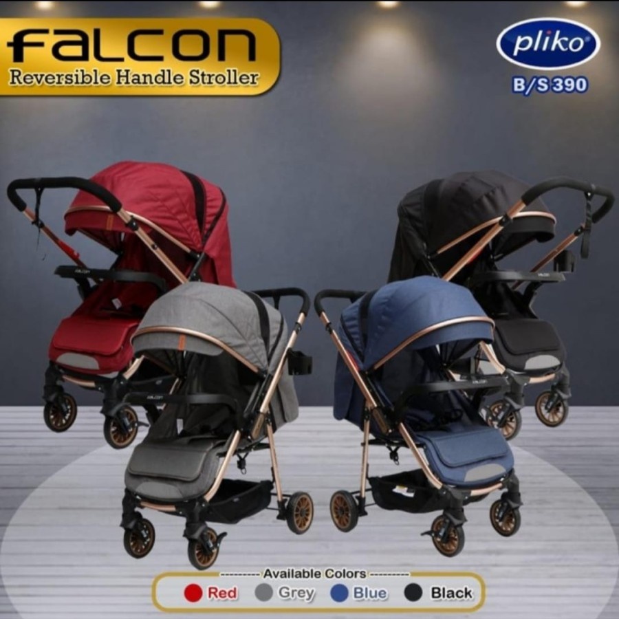 Stroller Pliko Falcon 390 Reversible Handle /kereta dorong bayi