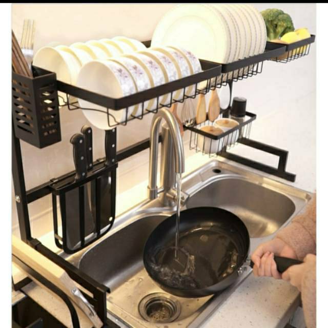 Rak Wastafel 2 susun 85cm Anti Karat