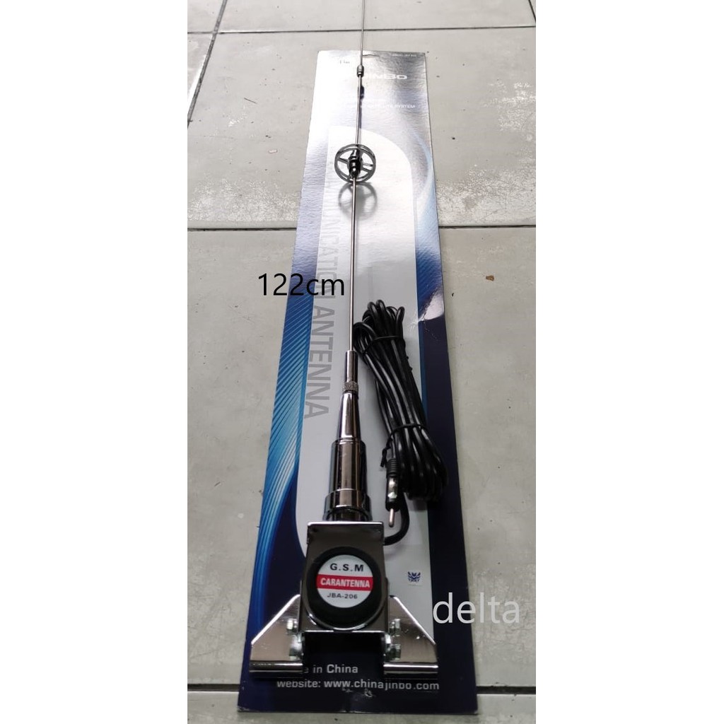 Antena Radio AM/FM JBA 206  chrome jepit kap mesin/bagasi mobil universal