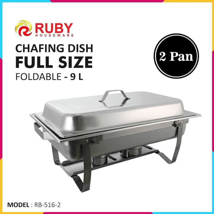 RUBY RB-516 Full Sized Foldable Chafing Dish 9L - 2 Pan